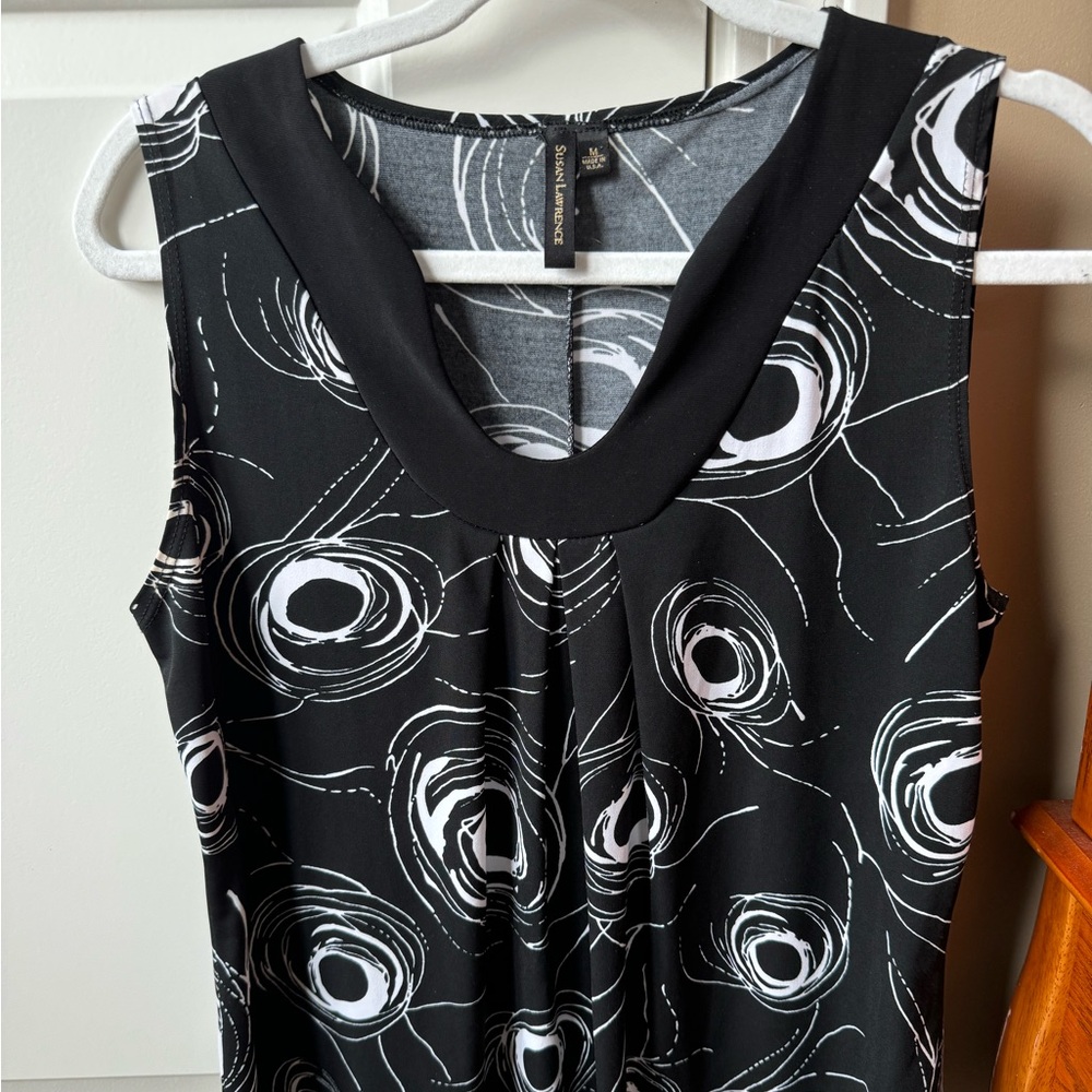 Susan Lawrence Black & White Blouse